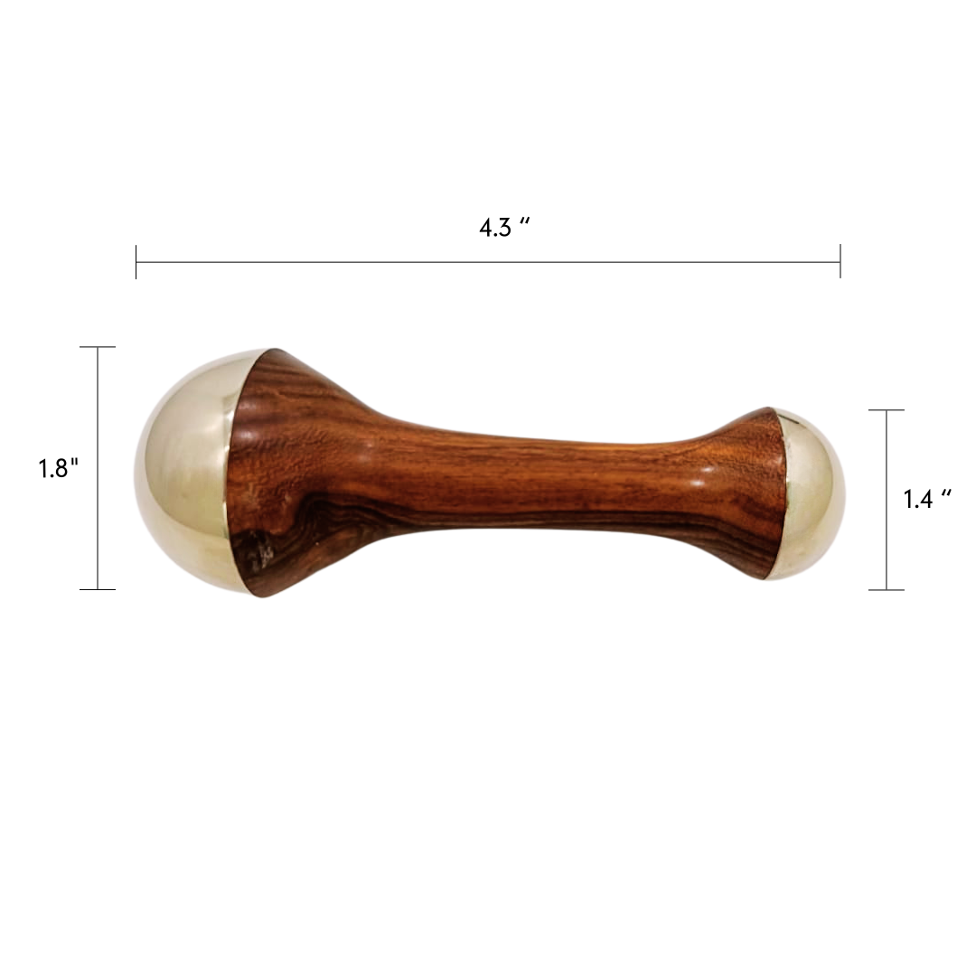 Dual-Dome Kansa Wand | Ayurvedic Tool for Detoxification - Velora Ritual