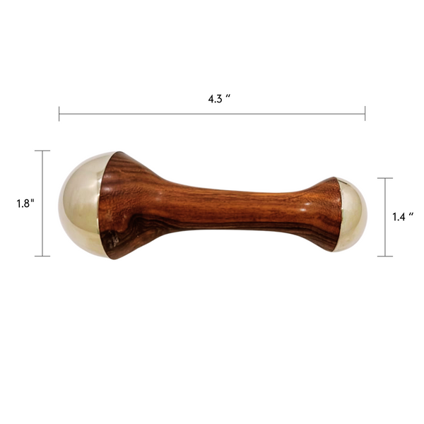 Dual-Dome Kansa Wand | Ayurvedic Tool for Detoxification - Velora Ritual