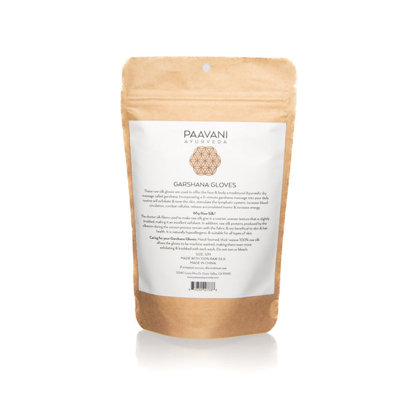 Garshana Gloves – Ayurvedic Raw Silk Dry Brushing Ritual