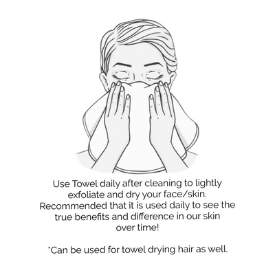Magic Exfoliating Face/Hair Towel - 100% RAW Silk
