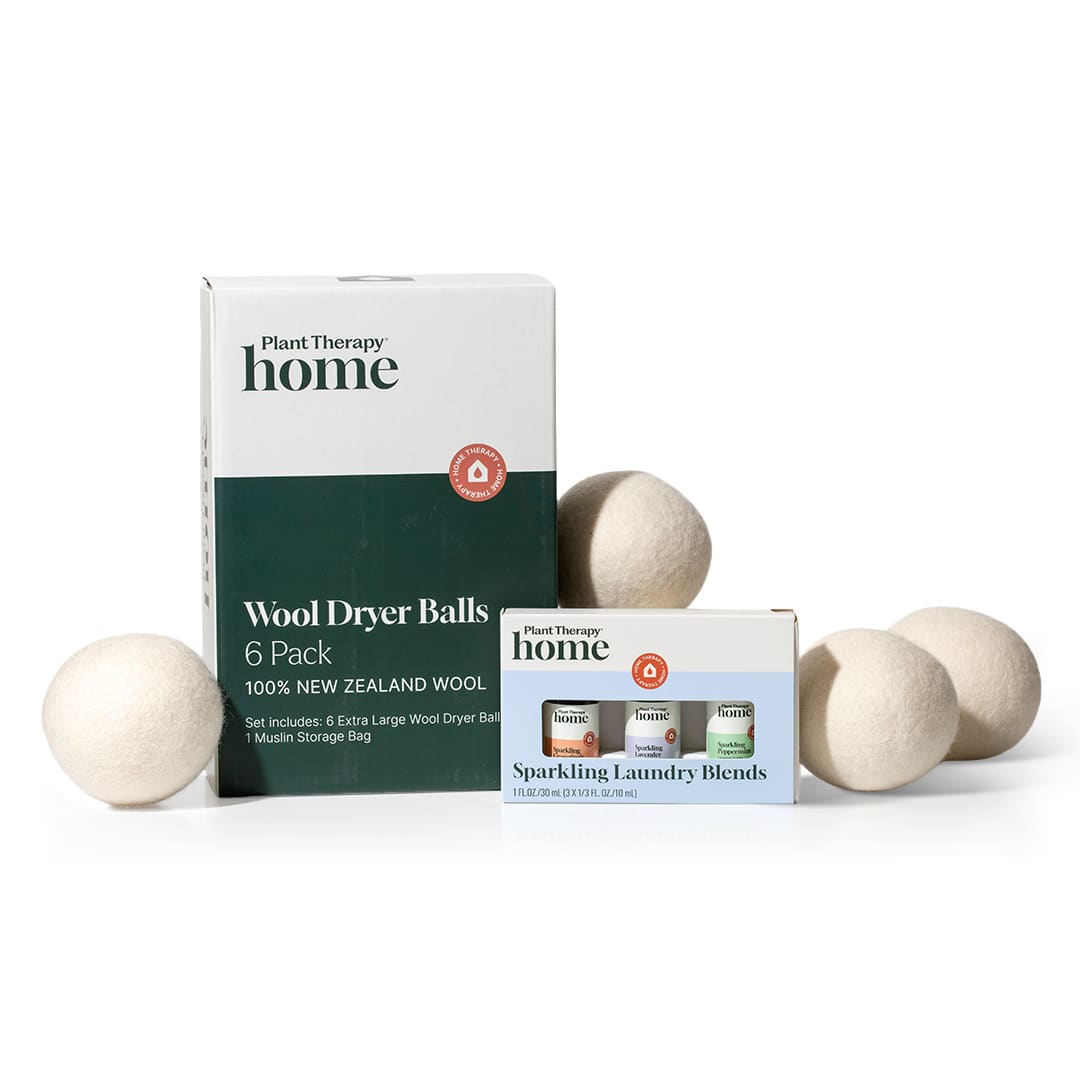 Wool Dryer Balls & Sparkling Laundry Blend Set