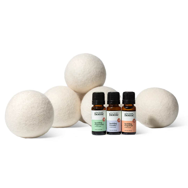 Wool Dryer Balls & Sparkling Laundry Blend Set