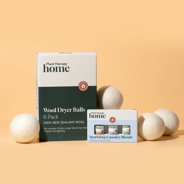 Wool Dryer Balls & Sparkling Laundry Blend Set