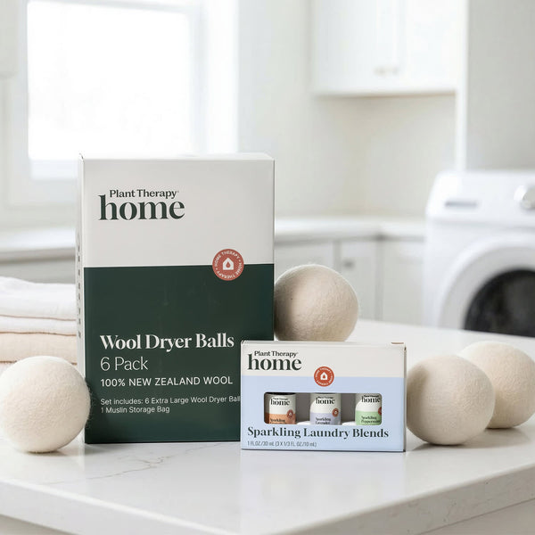Wool Dryer Balls & Sparkling Laundry Blend Set