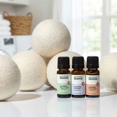 Wool Dryer Balls & Sparkling Laundry Blend Set