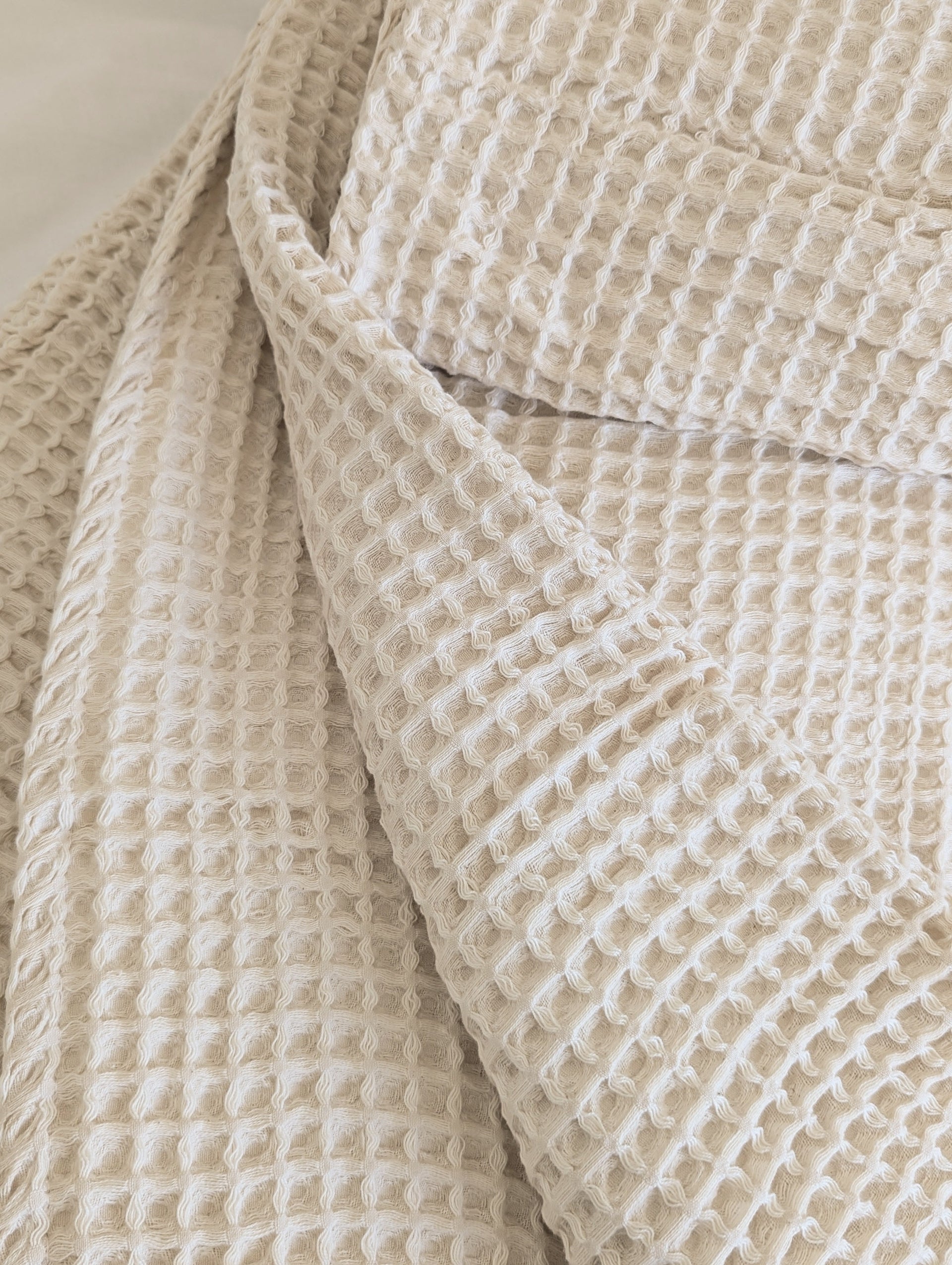 Organic Luxury Turkish Cotton Waffle-Weave Blanket