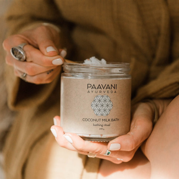 Coconut Milk Bath - Ayurvedic Herbal Soaking Ritual for Skin & Spirit
