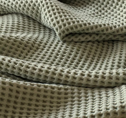 Organic Luxury Turkish Cotton Waffle-Weave Blanket