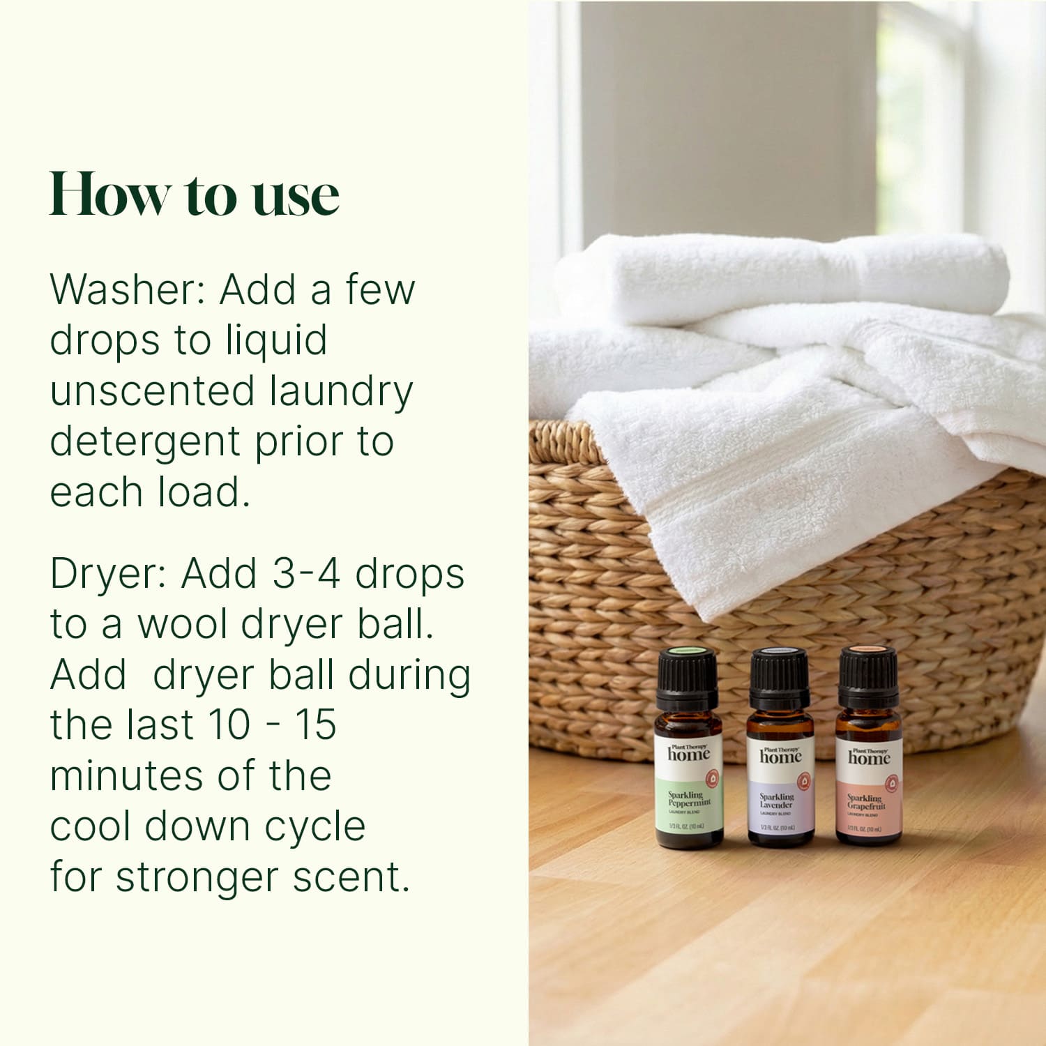 Wool Dryer Balls & Sparkling Laundry Blend Set