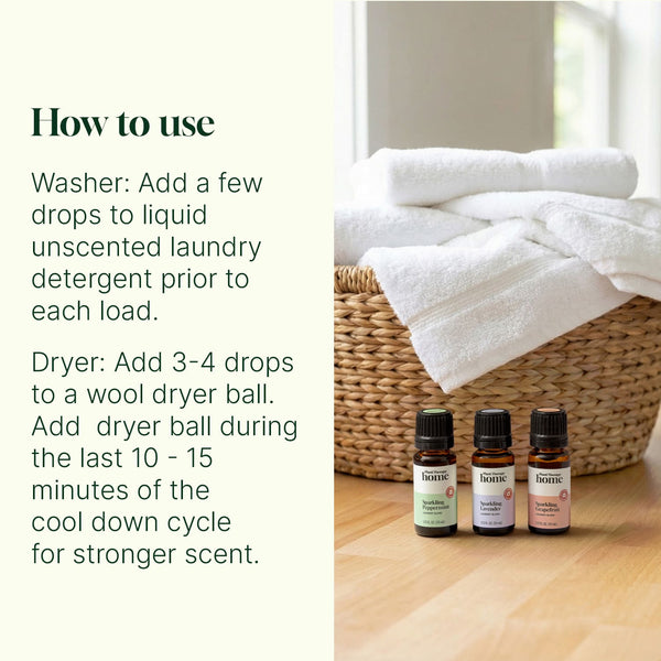 Wool Dryer Balls & Sparkling Laundry Blend Set