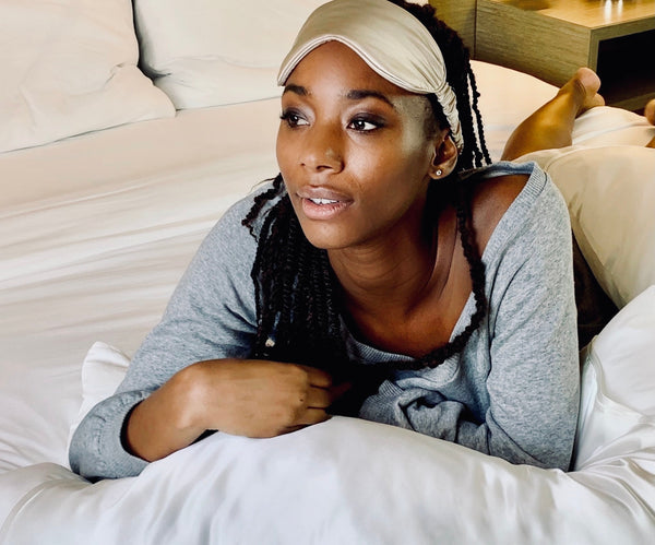 Champagne Silk Eye Mask