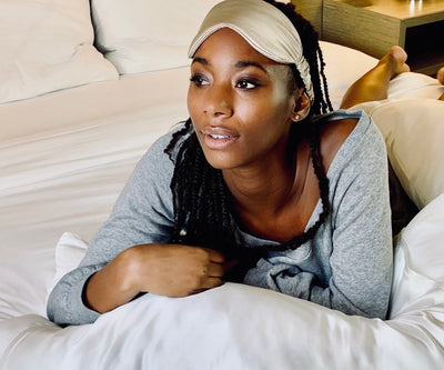 Champagne Silk Eye Mask